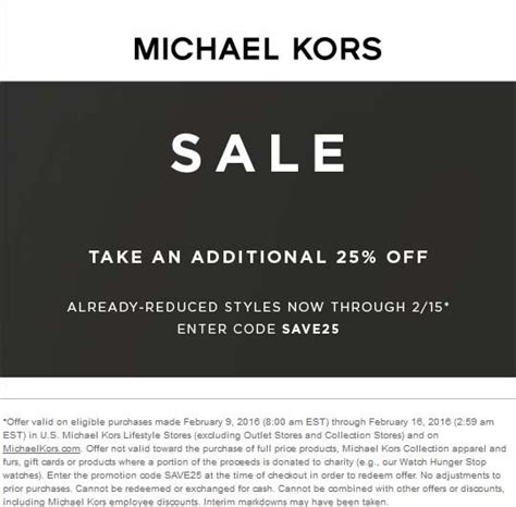 extra 25 off michael kors|Michael Kors first order promo code.